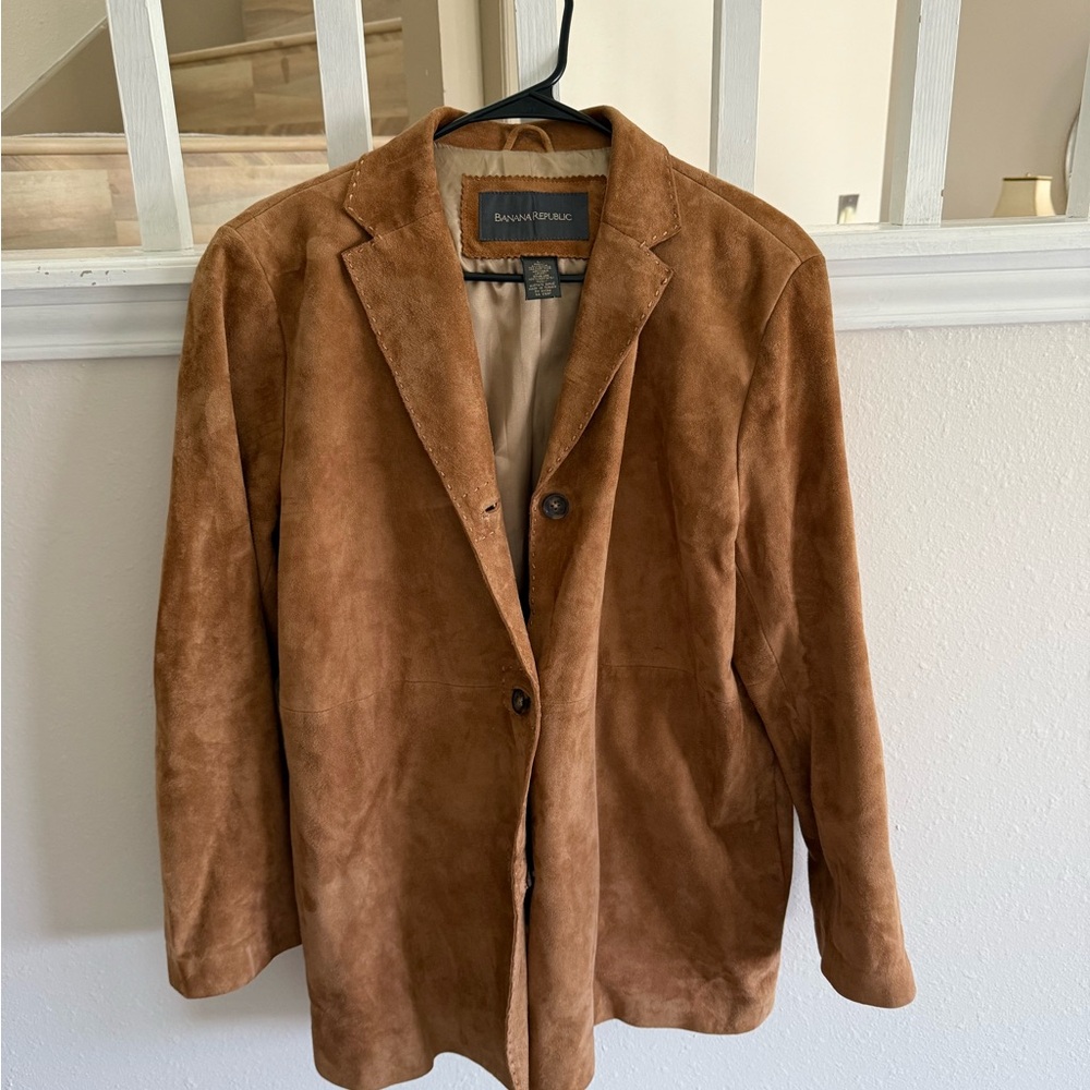 Women’s Banana Republic Suede Blazer in Brown